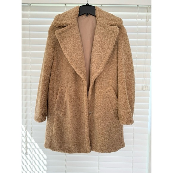 Kensie Jackets & Blazers - Kensie Teddy Faux Shearling Coat Jacket Brown Tan